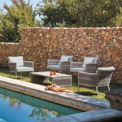 Modern Outdoor Furniture Basket Rope Woven Sofa Set