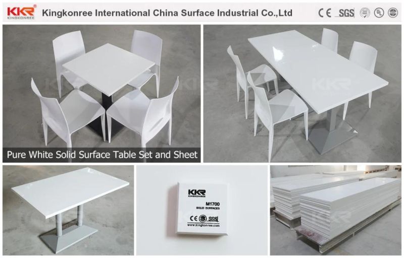 Artificial Stone Custom Made Corian Solid Surface Marble Table