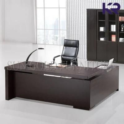 Wooden Office Table Design Boss Desk with Side Table (SZ-OD352)