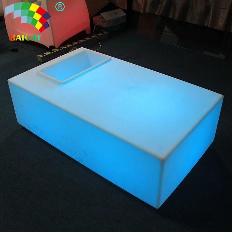 LED Table with Ice Wine Bucket