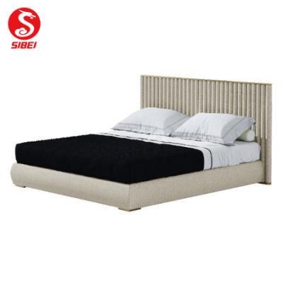 China Factory Wholesale Modern Home Furniture Wood Leg Double King Size Wall Bed Hot Selling Item