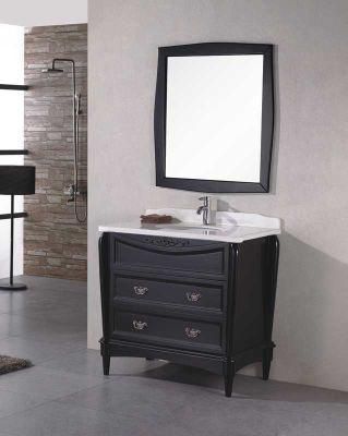 Modern America Solid Wooden Bathroom Cabinet Furniture