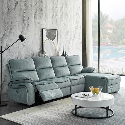 Modern Home Furniture Living Room Fabric Sofa Lounge Leisure USB Charging Chair Recliner