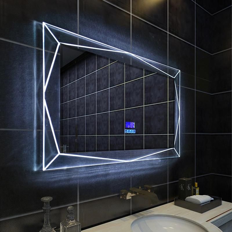 Foshan Factory New Style Modern Design Bathroom Square Lighting LED Mirror Touch Open Bathroom Furniture