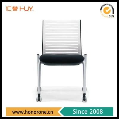Color Blocking Training Chair with Tablet and PU Castors