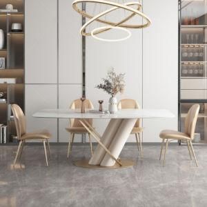 Modern Designer Stainless Steel Luxury Dining Table
