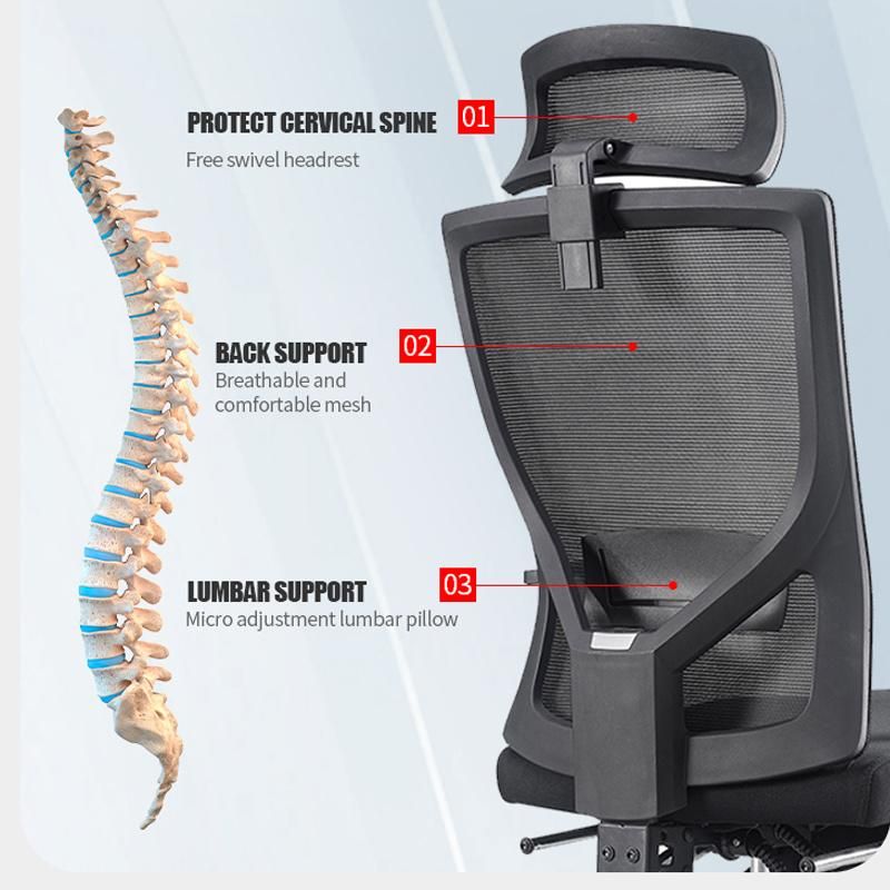 High Back Mesh Fabric Office Chair Swivel Ergonomic Chair