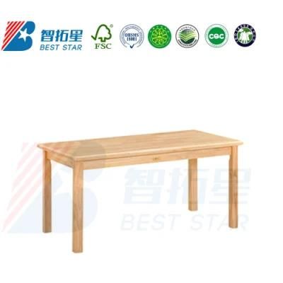 Modern Preschool Study Table, Multi-Function Children Rectangle Solid Wood Table, School Classroom Student Table, Kindergarten Drawing Table