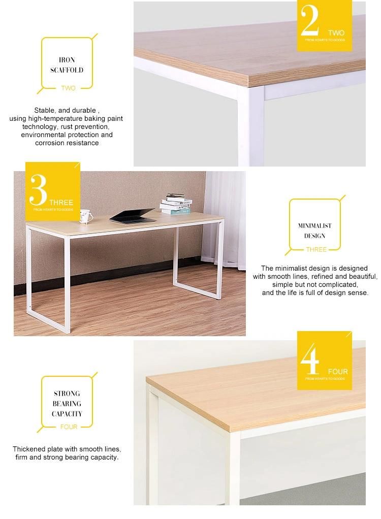 Steel Wood Integrated Desktop Computer Desk for Student