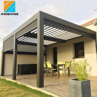 Pavilion Modern Design Aluminum Gazebo Bioclimatic Pergola Outdoor Garden Furniture