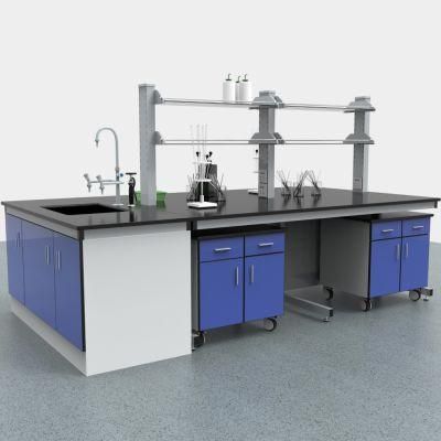 Hot Selling School Steel Central Laboratory Bench, Fashion School Steel Modular Lab Furniture/