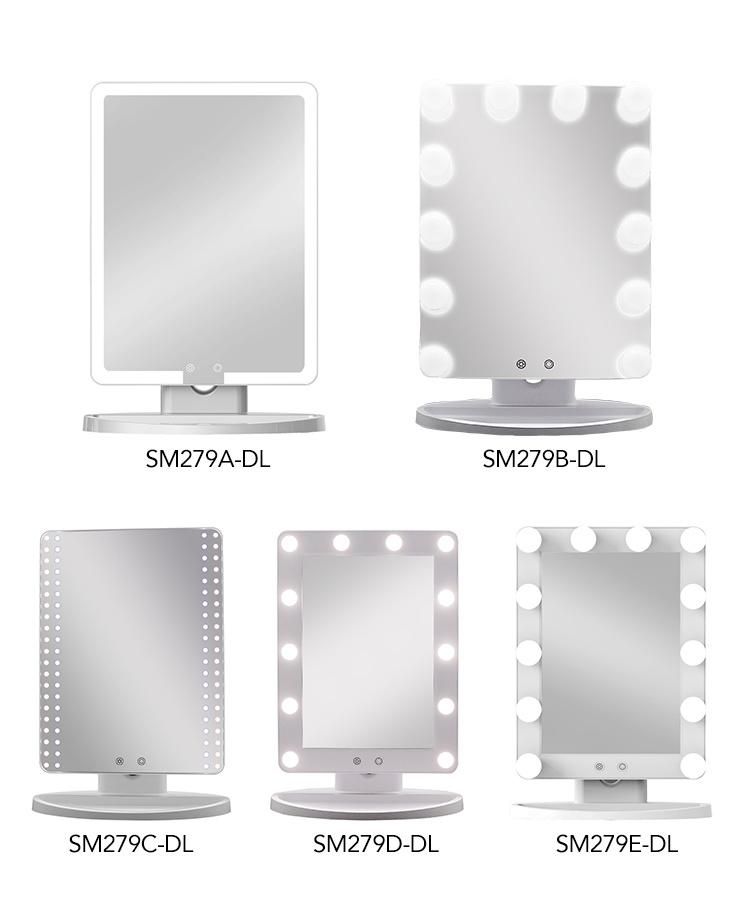 Beauty Makeup Mirror 12 Dimmable LED Bulbs for Personal Care