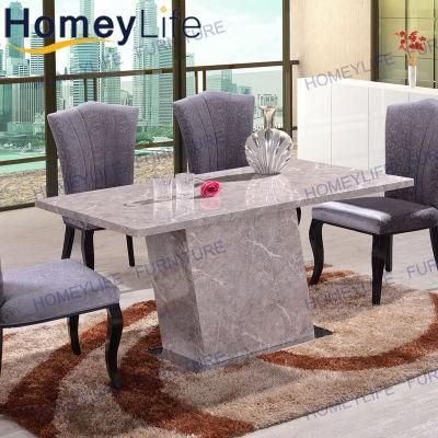 Restaurant Hotel Household Furniture Modern Solid Marble Dining Table