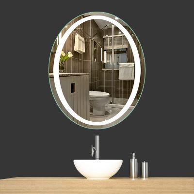 5mm Oval Diamond Shape Bathroom Wall Mounted LED Lighted Mirror