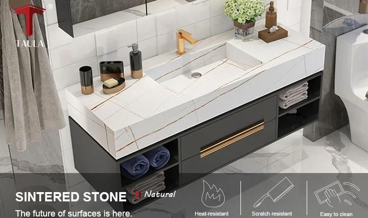 Modern Custom bathroom Furniture High Quality Sintered Stone Bathroom Vanity
