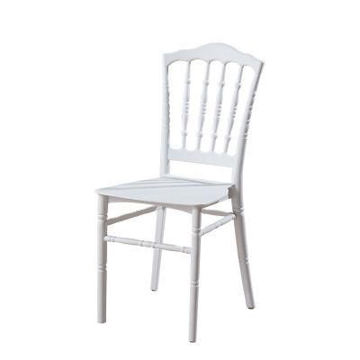 Modern Simple White Plastic Backrest Home Restaurant Hotel Outdoor Wedding Napoleon Chair