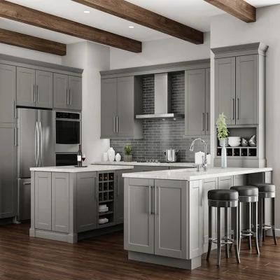 Modern Luxury Wood Kitchen Cabinetry Rta American Standard Classic Shaker Style Gray Plywood Carcass Kitchen Cabinets