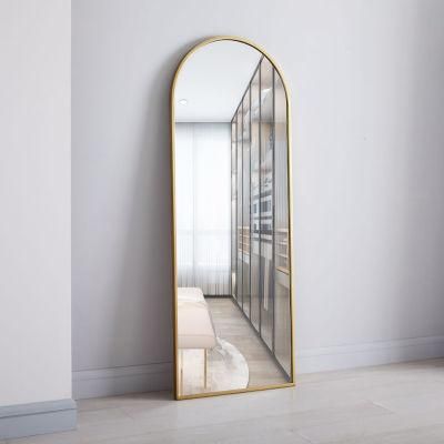 Bedroom Adornment Dressing Brass Body Mirror for Living Room