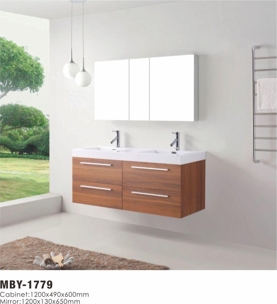 MDF Bathroom Vanity Cabinet with Lighted Mirror