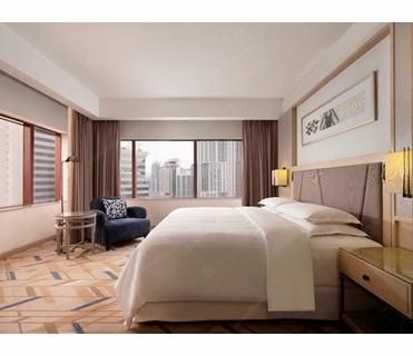 Wood and Fabric Comfortable Hotel Bedroom Suite Furniture