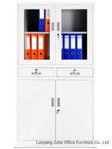 Modern Office Furniture Steel Storage Filing Cabinet with up Glass Down Metal Door