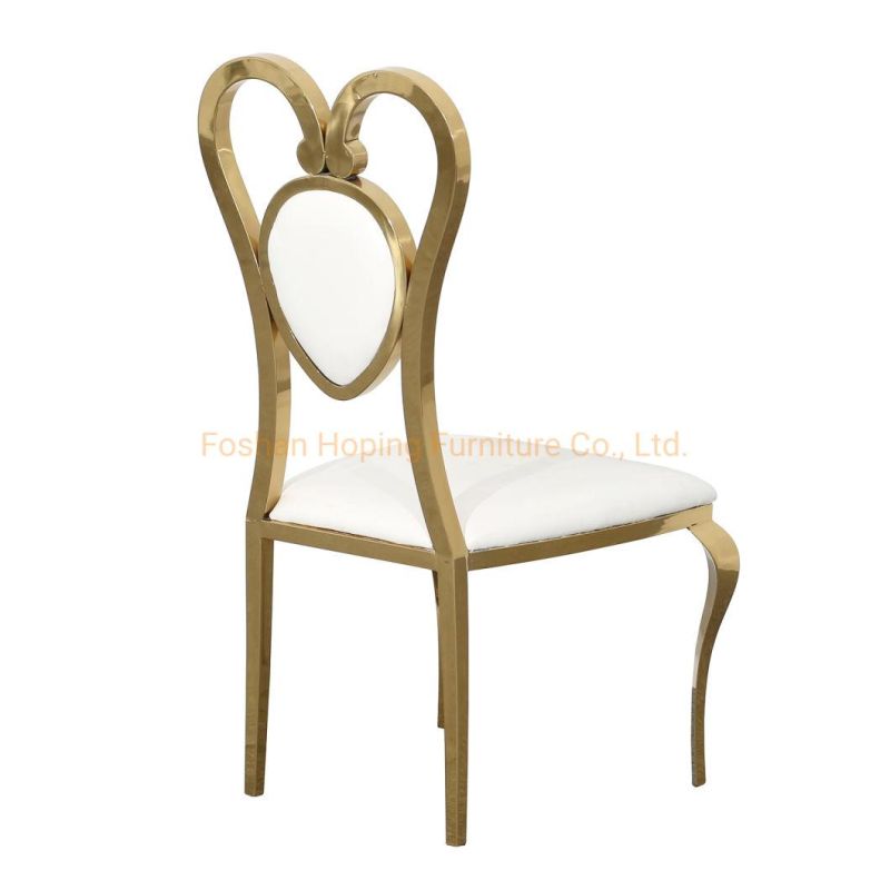 Dignified and Generous Leather Stainless Steel Frame Chair Love Chairs