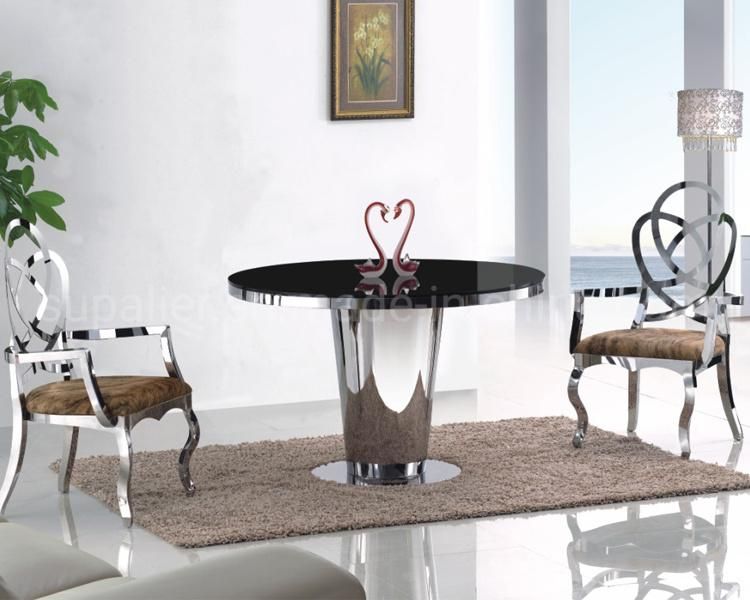 2020 New Arrival Stainless Steel Large Dining Room Marble Table