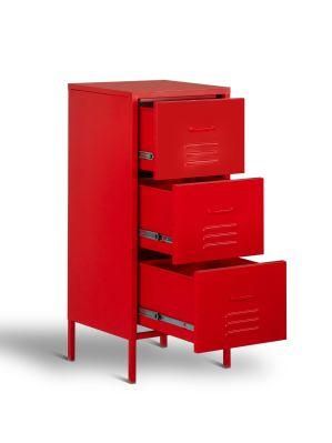 Modern Design Home Storage 3 Drawers Metal Cabinet