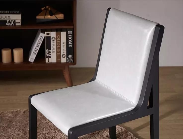 Modern Design Home Furniture Solid Wood PU Leather Dining Chair