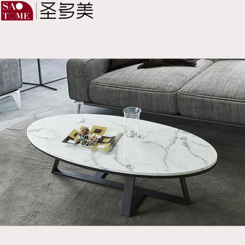 Modern Living Room Furniture Slate/Stainless Steel Coffee Table