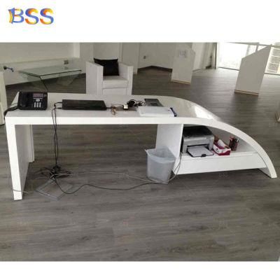 Curved Office Table White Luxury Corian Modern Office Table Curved