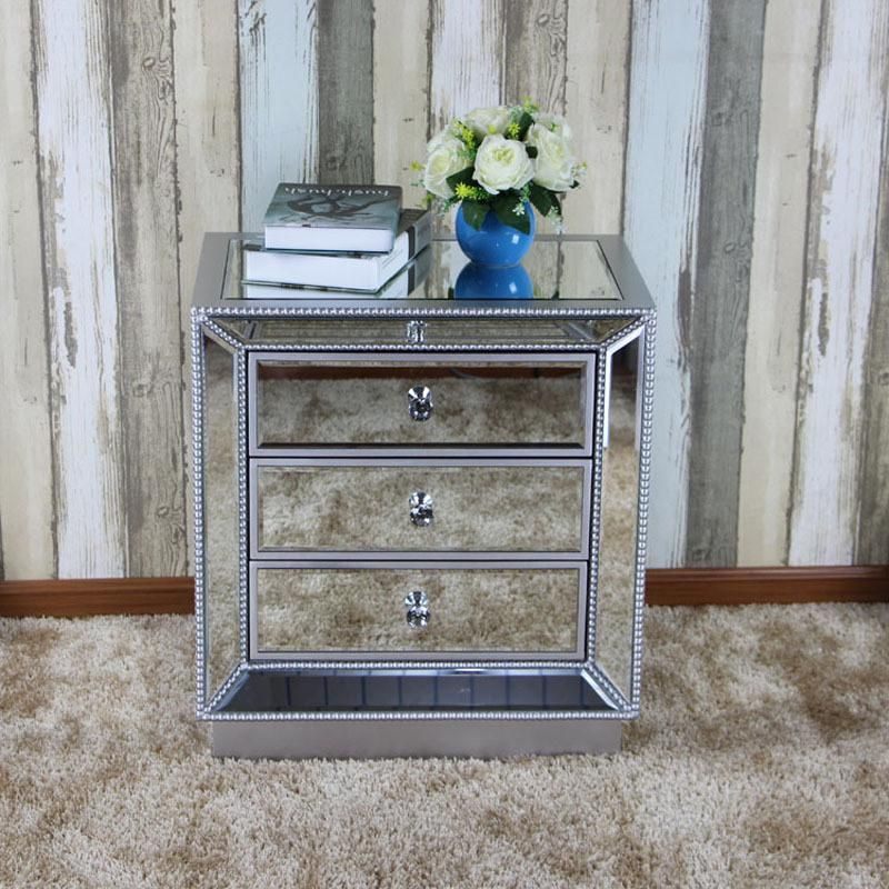 fashion Modern Design Bedside Cabinet Mirrored Furniture