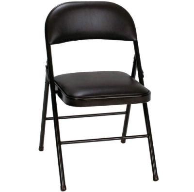 Wedding Chair Durable Custom Portable Strong Metal Frame Leather Padded Diningfolding Chair
