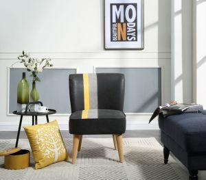 Modern Fabric Black Dining Coffee Chair