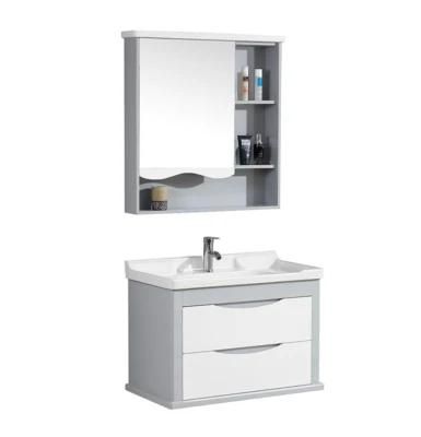 Customized Modern Style Mirrored PVC Bathroom Mirror Cabinet