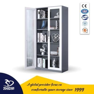 Durable Metal Tall Storage Cabinet Flat Packed Office Filing Bookcase for Work