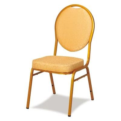 Top Furniture Foshan Factory Elegant Aluminum Round Back Banquet Furniture Banquet Chair