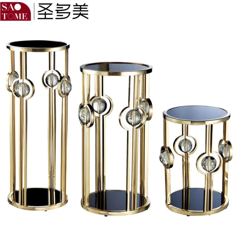 Modern Outdoor Garden Living Room Furniture Stainless Steel Glass Flower Stands