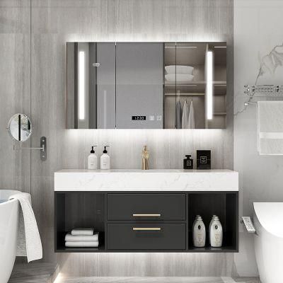 Modern European Style Floating Melamine Plywood Bathroom Vanity