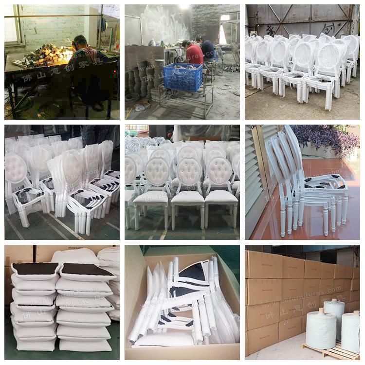 Hyc-D04-10 Hot Selling Stacking Aluminum Xvi White Louis Chair for Wedding