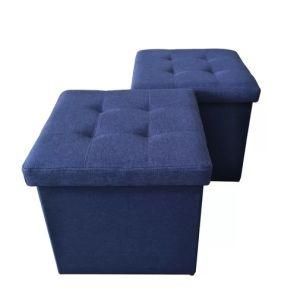 Modern Chinese Leisure Wooden Fabric Hotel Office Home Living Room Outdoor Garden Kids Bedroom Furniture Ottoman Storage Square Pouf Sofa Chair