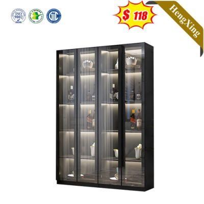 Modern Home Furniture Living Room Cabinet Wooden Storage Cabinets with Glass Door