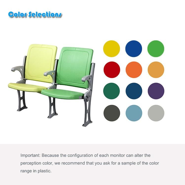 Wall Mounting HDPE Blow Molding Chair, Plastic Folding Chair for Stadium