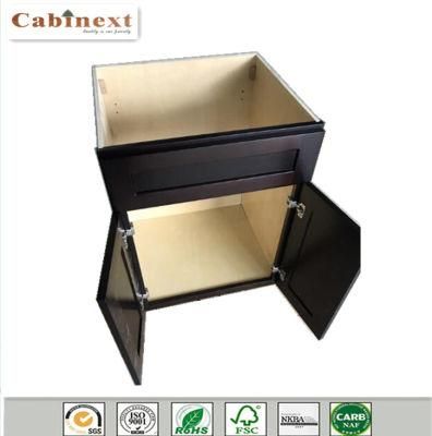Customized Modern Modular Solid Wood Kitchen Cabinet Design Gray Shaker