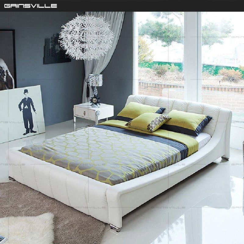 Factory Offer Scandinavian Style Modern Contemporary King Size Platform Bed