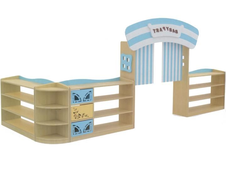 Modern Design Children Kindergarten Wooden Toy Shelf Preschool Storage Shelves