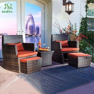 Modern Outdoor Patio Round Table and Chairs Garden Sofa Set