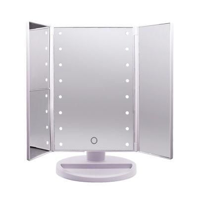 Powered by Battery or USB Plastic Table Stand LED Adjust Lights Vanity Makeup Mirror