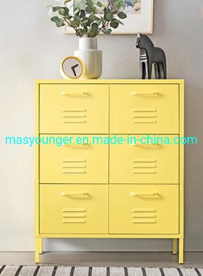 6 Doors Small Bedroom Unit Design Modern Steel Cabinet for Living Room