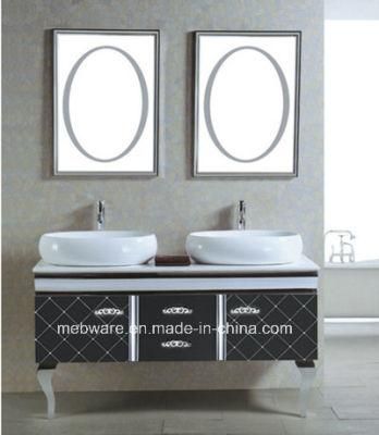 Stainless Steel Bathroom Cabinet Double Mirror Sanitary Ware